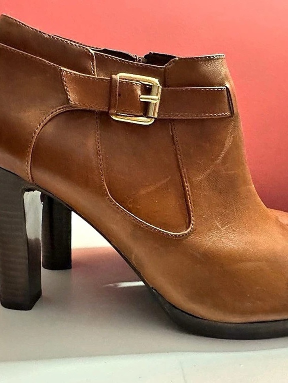 Lauren Ralph Lauren Buckle Ankle Boots in Brown